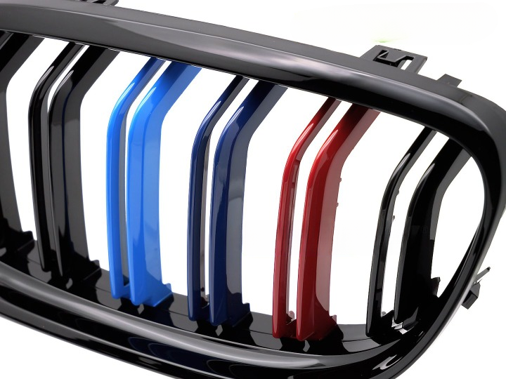 💫ART.7376 GRIGLIA SPORTIVA TRICOLORE DOPPIA BARRA per BMW E90 / E91 LCI 09-11💫