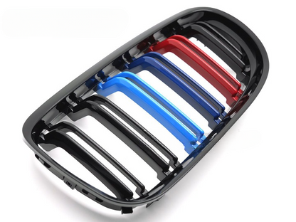 💫ART.7376 GRIGLIA SPORTIVA TRICOLORE DOPPIA BARRA per BMW E90 / E91 LCI 09-11💫