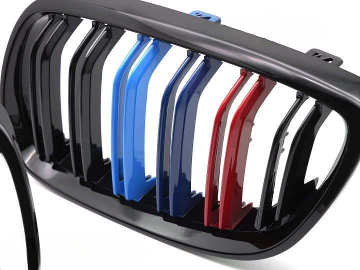 💫ART.7385 GRIGLIA SPORT TRICOLORE DOPPIA BARRA per BMW E92 / E93 06-10💫