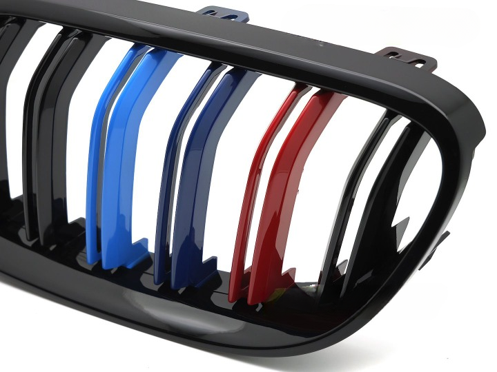 💫ART.7389 GRIGLIA TRICOLORE DOPPIA BARRA per BMW E92 / E93 LCI 10-13💫