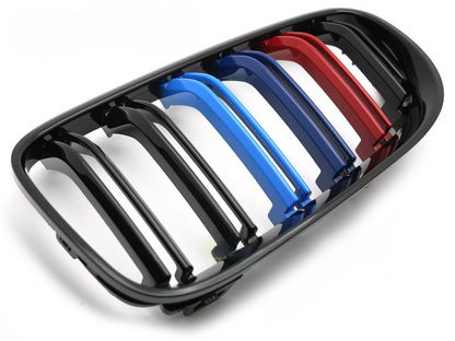 💫ART.7389 GRIGLIA TRICOLORE DOPPIA BARRA per BMW E92 / E93 LCI 10-13💫