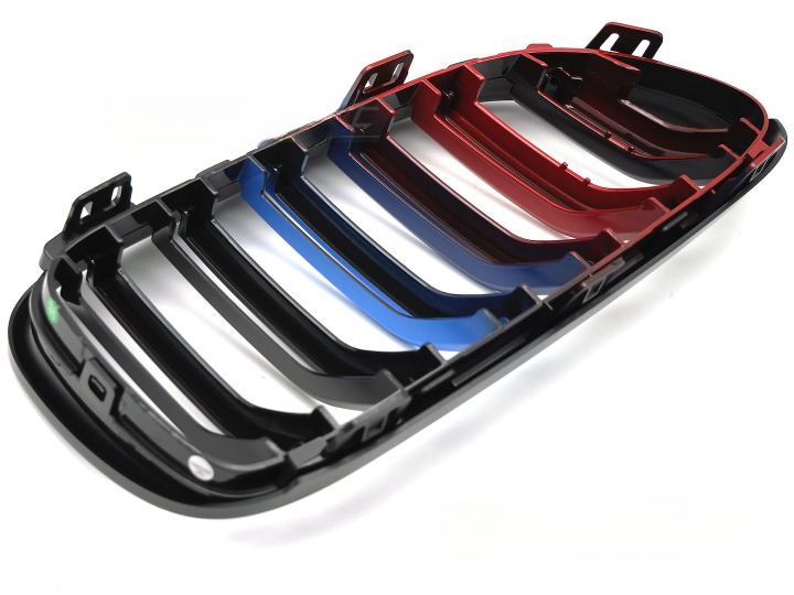 💫ART.7389 GRIGLIA TRICOLORE DOPPIA BARRA per BMW E92 / E93 LCI 10-13💫