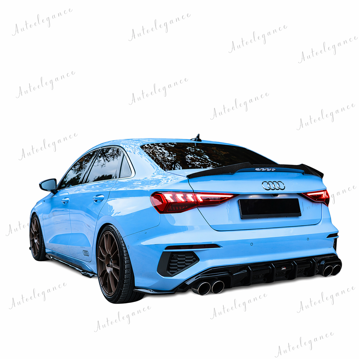 🔥ART.7851 DIFFUSORE POSTERIORE PER AUDI A3 S-LINE 8Y FACELIFT BERLINA 🔥