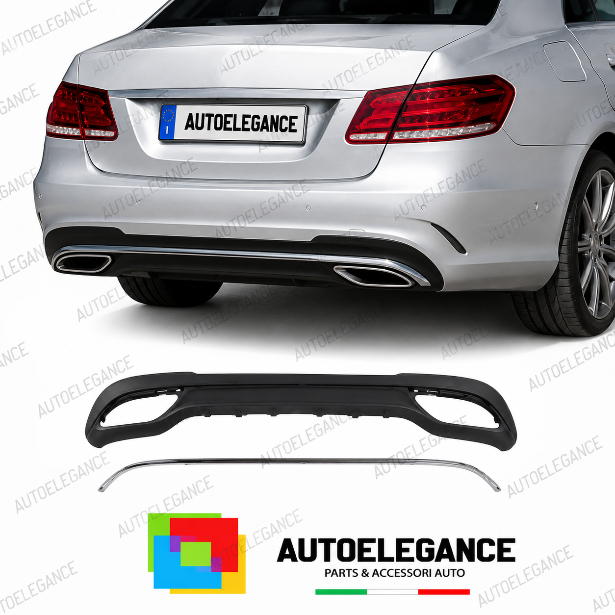 DIFFUSORE MERCEDES CLASSE E W212 13-16 LOOK AMG