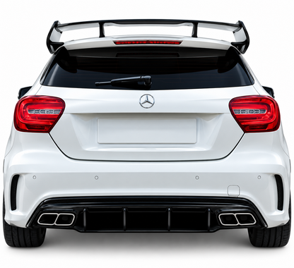 👉ART.0200 Diffusore Post.+Terminali Adatto per Mercedes Classe A W176 LookA45👈