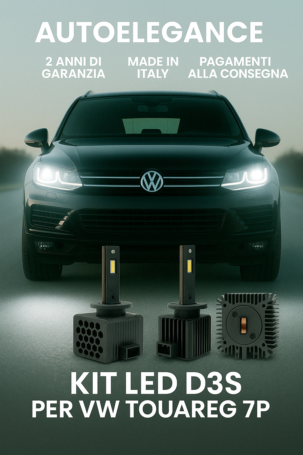 ⭐KIT XENON D3S 6000K ANABBAGLIANTI PER VW TOUAREG 7P – LUCE BIANCA POTENTE⭐