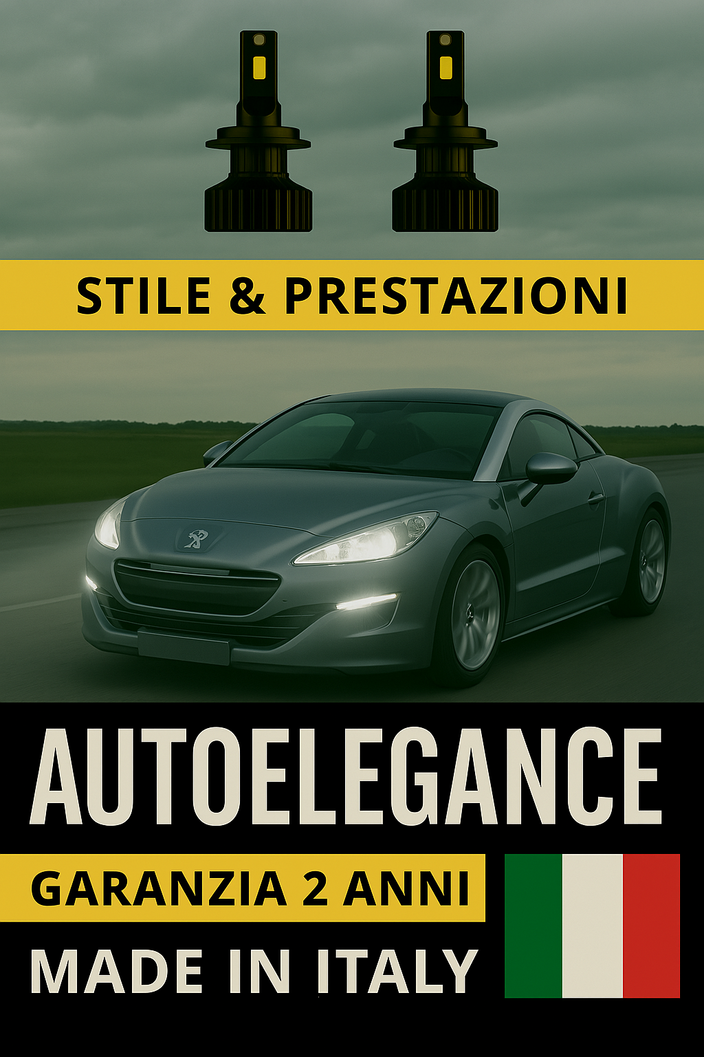 ❤️ KIT LED D1S 6000K BIANCO GHIACCIO ANABBAGLIANTI PER PEUGEOT RCZ ❤️