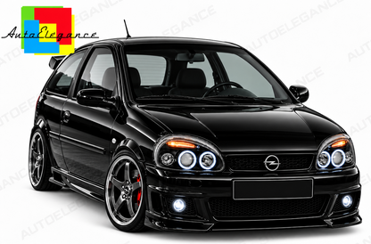 ART.11046 FARI ANTERIORI ADATTO PER OPEL CORSA B 93-00 LED  NERO