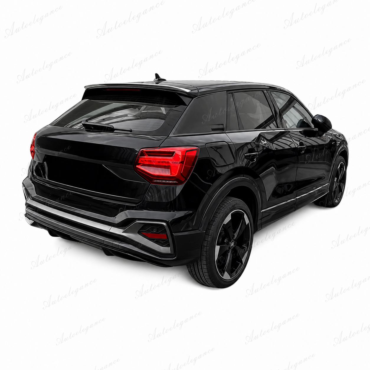 🔥ART.9734 SPOILER POSTERIORE PER TETTO AUDI Q2 NERO LUCIDO IN ABS / 16 - 20🔥