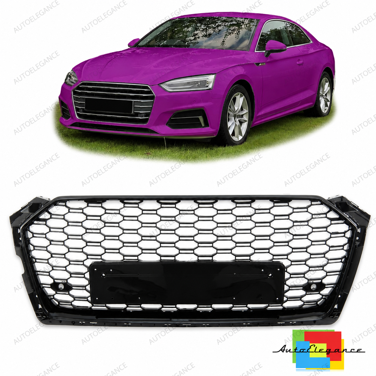 👉Griglia anteriore lucida nera adatta per Audi A5 F5 2016-2020👈