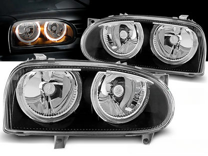 FARI ANTERIORI ANGEL EYES NERO per VW GOLF 3 09.91-08.97