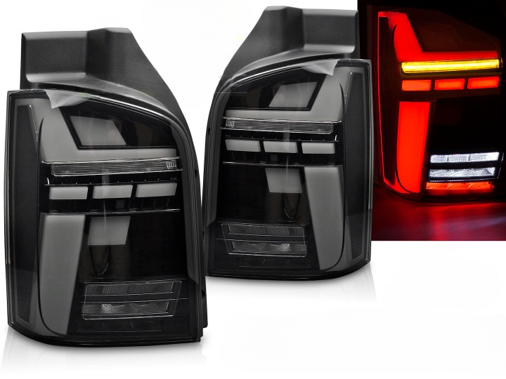 💫ART.5927 FARI POSTERIORI A BARRA LED FUME' SEQ per VW T5 2010-2015💫