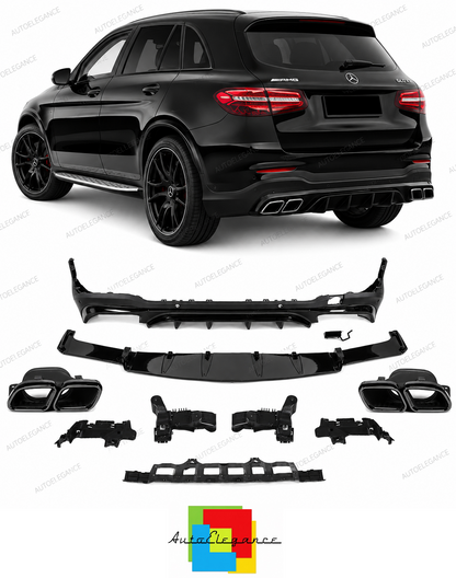 💕 DIFFUSORI   MERCEDES GLC X253 AMG  NERO  LUCIDO 💕