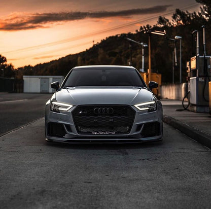 ⭐GRIGLIA ANTERIORE ADATTO PER  AUDI A3 8V 2017-2020 LOOK RS3 NERO LUCIDA⭐