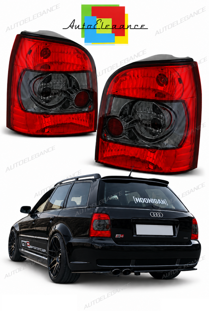 👉Fanali posteriori rossi fumé adatto per Audi A4 11.94-01 Avant👈