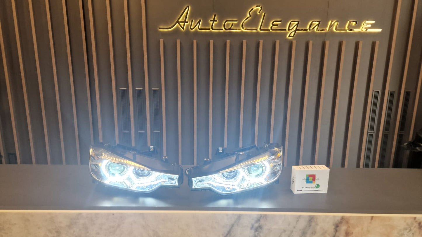 HEADLIGHTS SUITABLE FOR BMW 3 SERIES F30 F31 2015-2018 CHROME