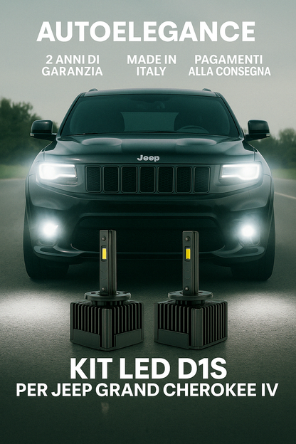 ⭐KIT D1S 6000K ANABBAGLIANTI PER JEEP GRAND CHEROKEE IV – LUCE BIANCA POTENTE⭐