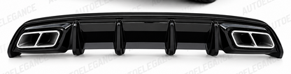 DIFFUSORE ADATTO PER MERCEDES CLASSE A W176 LOOK A45 + TERMINALI CROMATI