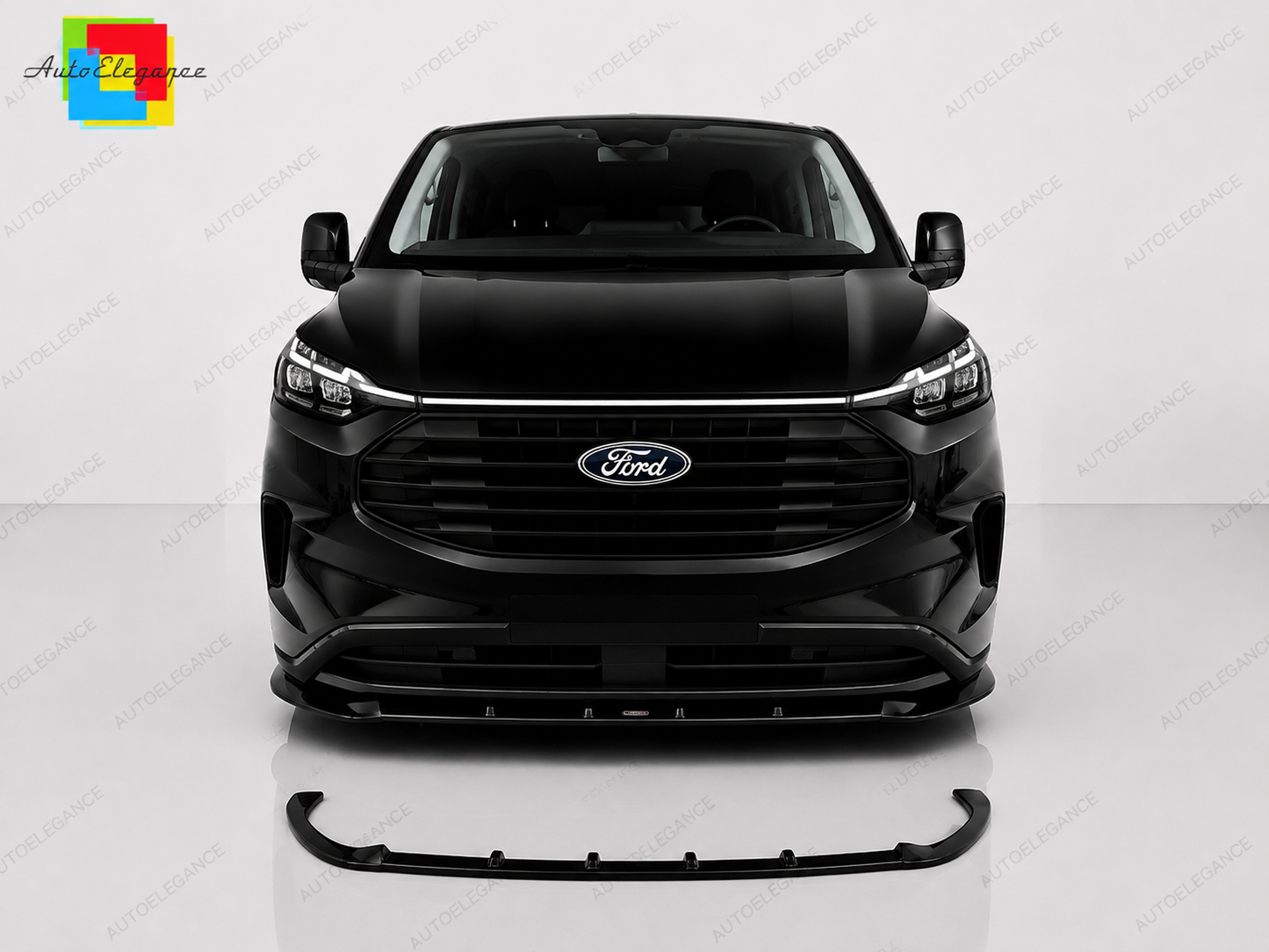👉Splitter Anteriore V.1 per Ford Transit Custom MK2 (2023+) Nero Lucido👈