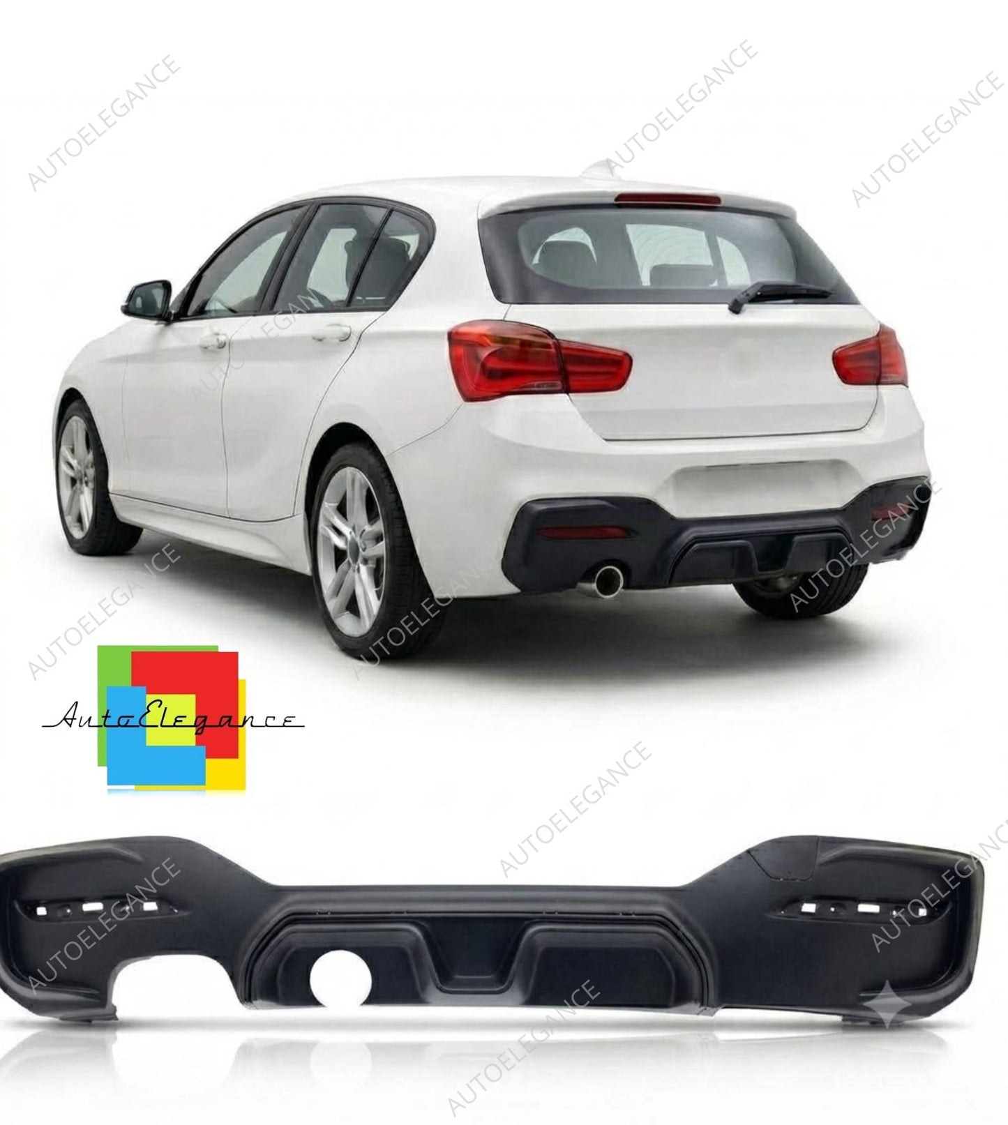 👉Diffusore posteriore sportivo con spoiler nero opaco BMW 1 F20 F21 2015-2019👈