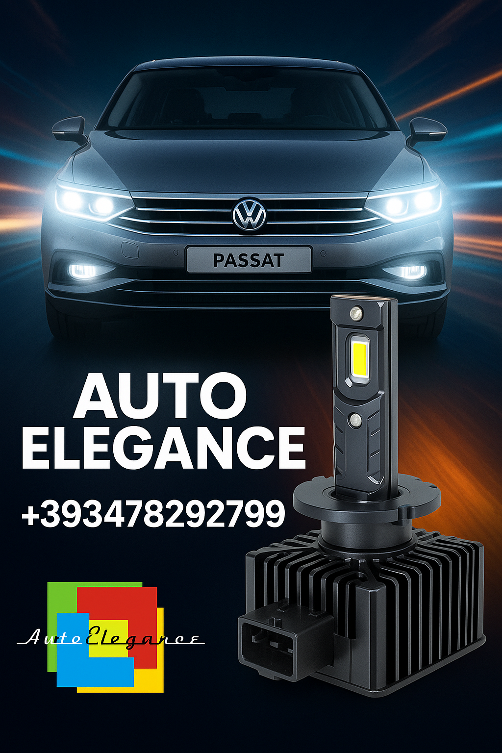 💕COPPIA LAMPADE D1S LED DA XENON A LED PER VW PASSAT B6 6000K BIANCO CANBUS💕
