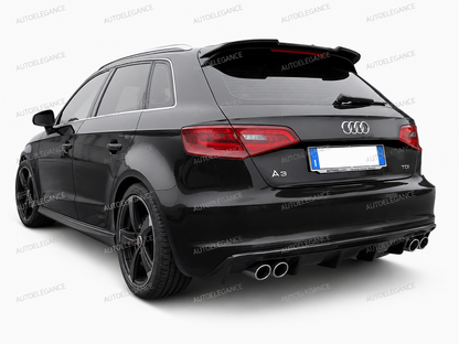 0072🔥SPOILER A3 8V 5D SPORTBACK 12-20 STANDARD LOOK RS3 NERO LUCIDO SOLO STAN🔥
