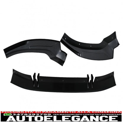 Front bumper additional spoiler suitable for Audi A5 F5 Facelift S-Line (2020-up) Piano Black