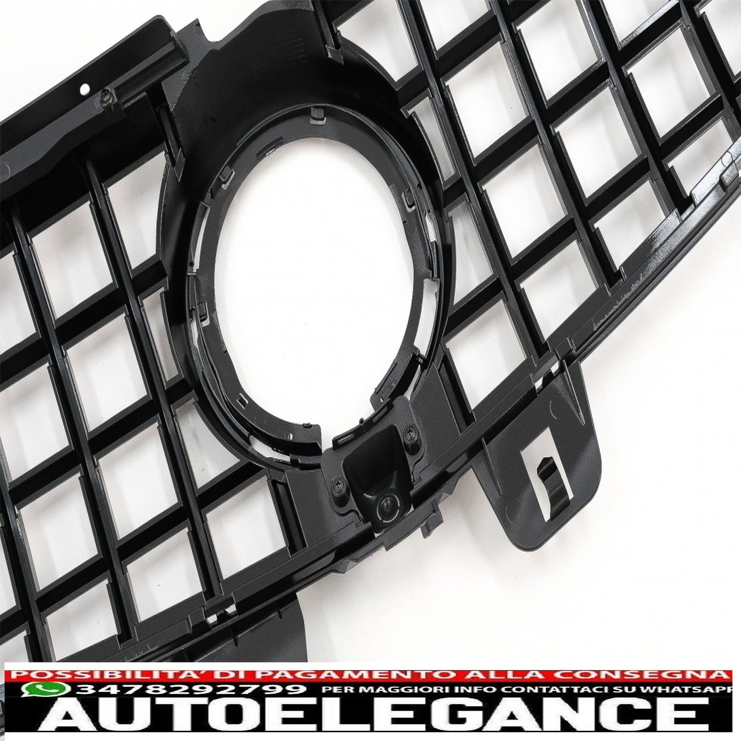 central grille suitable for mercedes v class w447 facelift (2020 onwards) gt r design panamericana black 