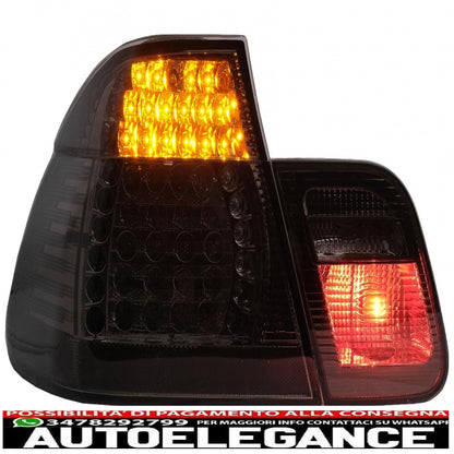 led rear lights suitable for bmw 3 series e46 limousine 4d (09.2001-03.2005) smoke