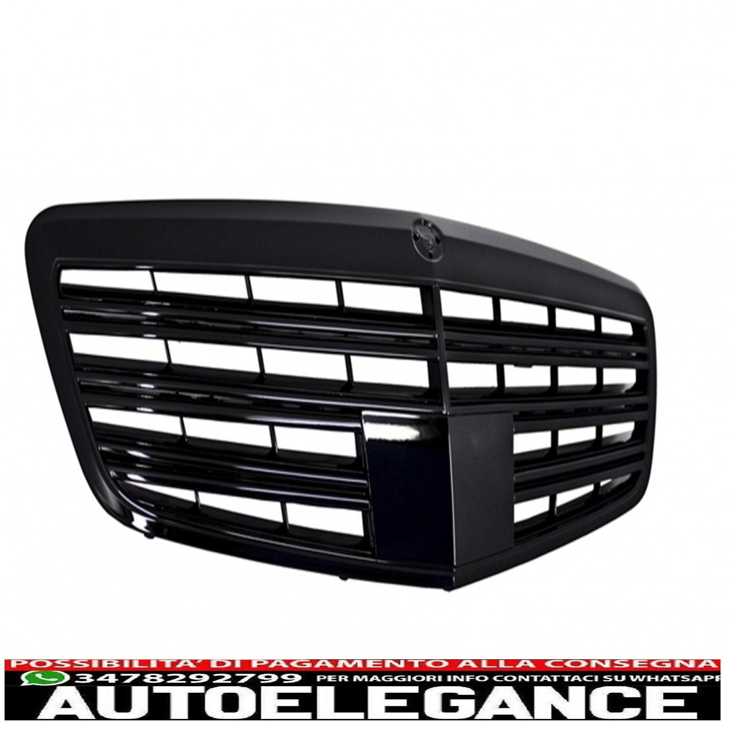 kit carrozzeria adatto per mercedes classe s w221 (2005-2011) con griglia anteriore nero pianoforte e terminali di scarico