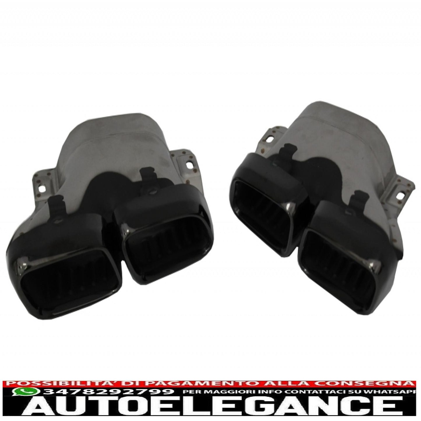 Diffusore mantovana per paraurti con alette paraurti posteriore adatto per mercedes classe c c205 a205 coupe cabriolet (2014-2019) restyling c63s design tutto nero