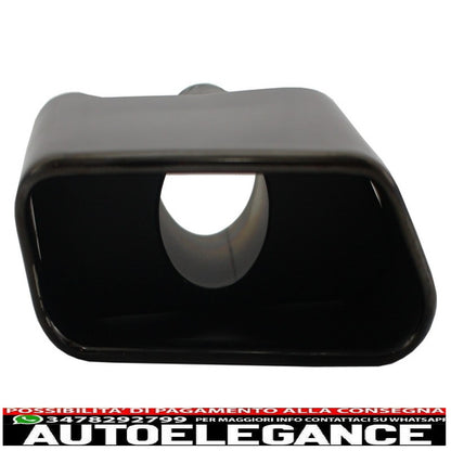 diffusore d'aria a doppia uscita adatto per bmw f10 f11 (2011-2017) con terminali di scarico neri design m-tech 550i sport