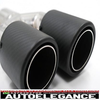 matte carbon fiber exhaust tip air diffuser suitable for bmw 5 series f10 f11 sedan touring (2011-2017) m design
