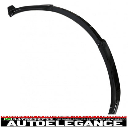 Front Bumper Spoiler Add-on Fit For Tesla Model S (2012-2015) 5 Door Liftback Sedan Piano Black