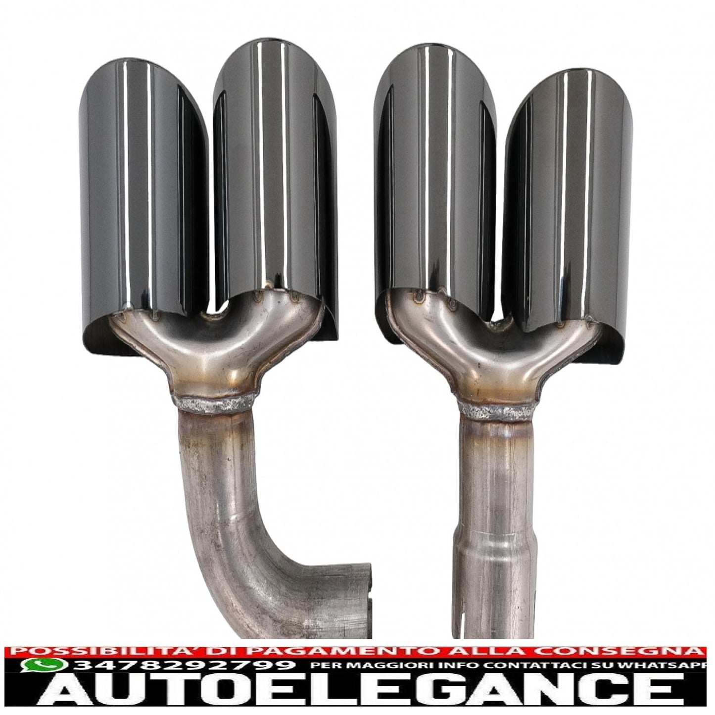 Diffusore mantovana paraurti posteriore doppia uscita con terminali di scarico adatto per BMW X3 G01 LCI M-Sport (2021-up) Piano Black