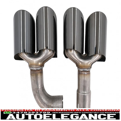 Diffusore mantovana paraurti posteriore doppia uscita con terminali di scarico adatto per BMW X3 G01 LCI M-Sport (2021-up) Piano Black