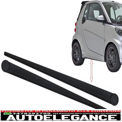 Labbro spoiler paraurti anteriore con diffusore d'aria adatto per smart fortwo 451 (2007-2014) e minigonne laterali aggiuntive