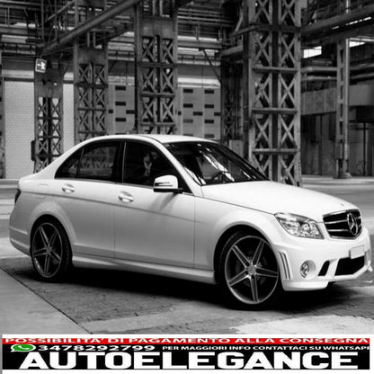 Paraurti anteriore adatto per mercedes classe c w204 (2007-2012) c63 a-design senza fendinebbia