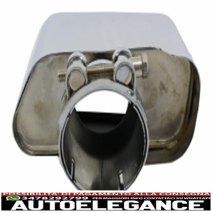 diffusore d'aria a doppia uscita adatto per bmw f10 f11 berlina touring serie 5 (2011-2017) 550i design con terminali di scarico design quadrato