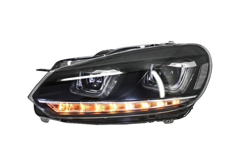 Fari anteriori per VW Golf 6 VI 08-13 LED 3D DRL U-Golf 7 Look Light Flowing Flowing