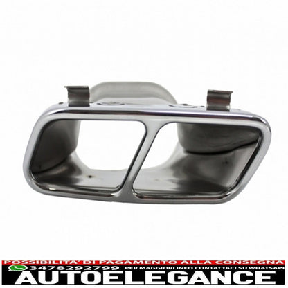 diffusore posteriore edizione nera con finali marmitta adatto per mercedes classe a w176 (2012-2018) a45 design restyling