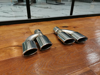 TERMINALI PER MERCEDES W204 W211 W203 R171 W219 W221 W463 LOOK 63 INOX CROMATI
