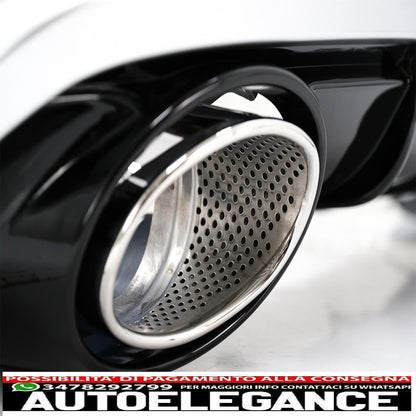 Diffusore mantovana paraurti posteriore e terminali di scarico adatti per audi a6 4g c7 facelift (2015-2018) design rs6