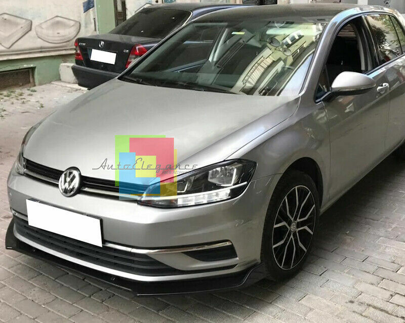 VW GOLF 7.5 SPLITTER LIP SPOILER UNDER FRONT BUMPER ABS GLOSSY BLACK