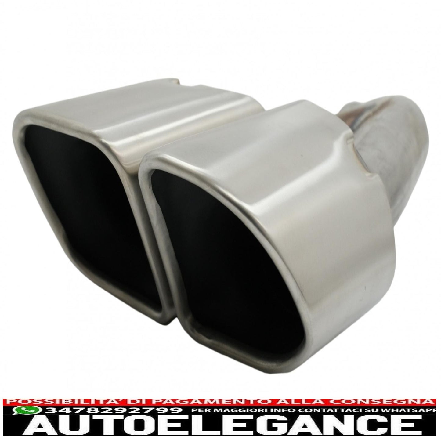dual exhaust tips exhaust tips suitable for porsche cayenne 92a facelift (10/2014-2017) turbo design 
