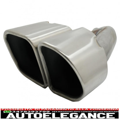 dual exhaust tips exhaust tips suitable for porsche cayenne 92a facelift (10/2014-2017) turbo design 