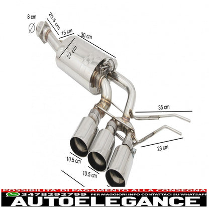 complete exhaust system suitable for mercedes g-class w463 (2009-2018) g500 g55 g63 g65 triple exhaust pipes with electronic valve