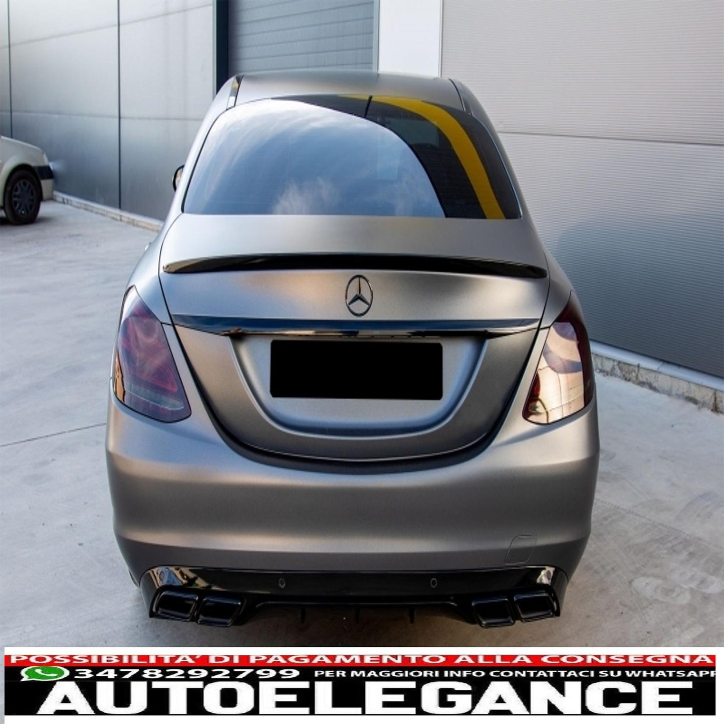 alettone spoiler per bagagliaio adatto per mercedes classe c w205 (2014-2020) AUTOELEGANCERICAMBI