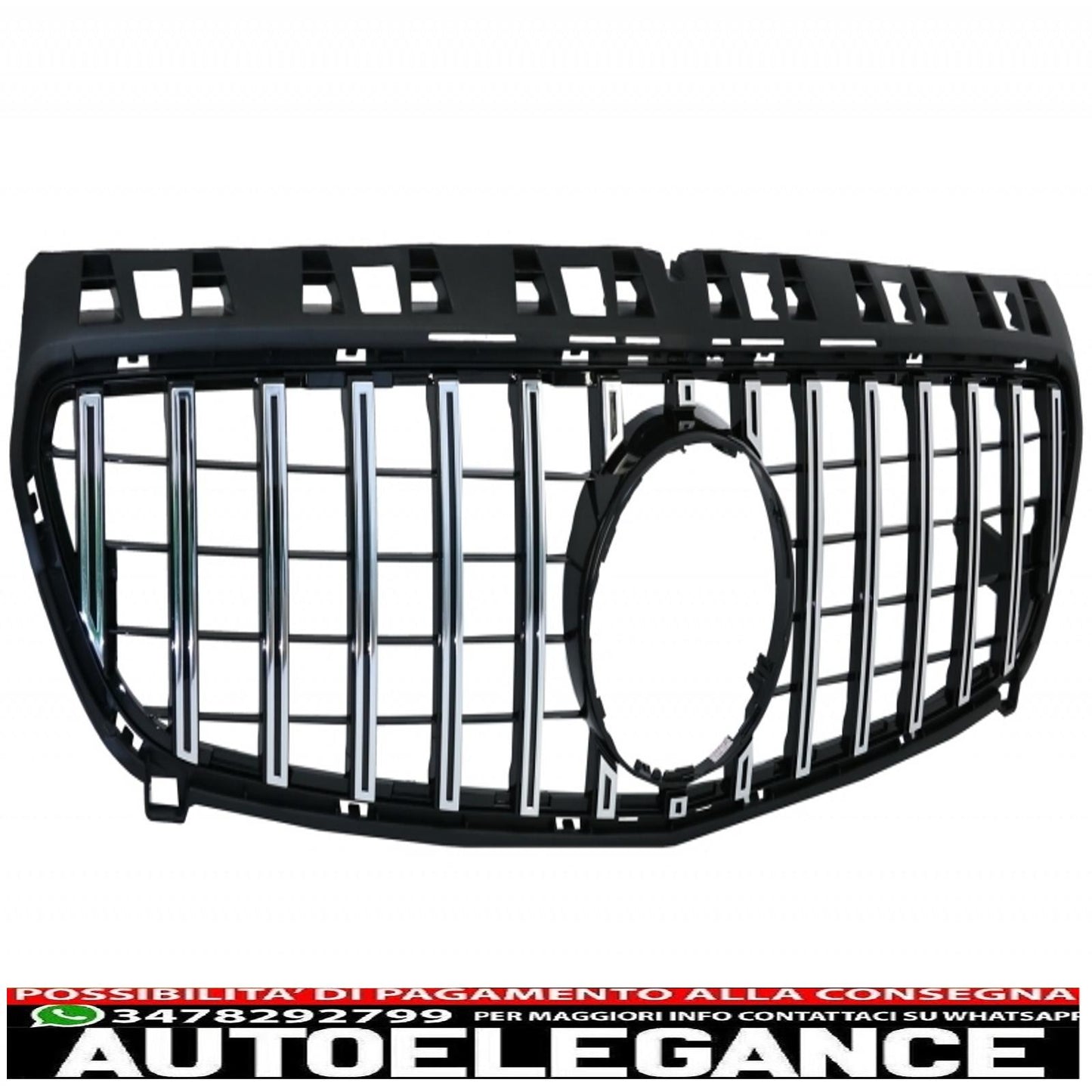 air diffuser with exhaust tips and panamericana gt-r grille suitable for mercedes a-class w176 (2012-08.2018) sport pack 