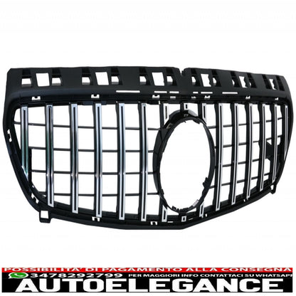 air diffuser with exhaust tips and panamericana gt-r grille suitable for mercedes a-class w176 (2012-08.2018) sport pack 